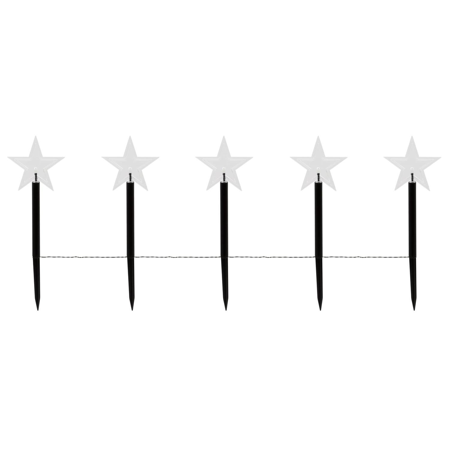 Star Stake Lights 24cm White