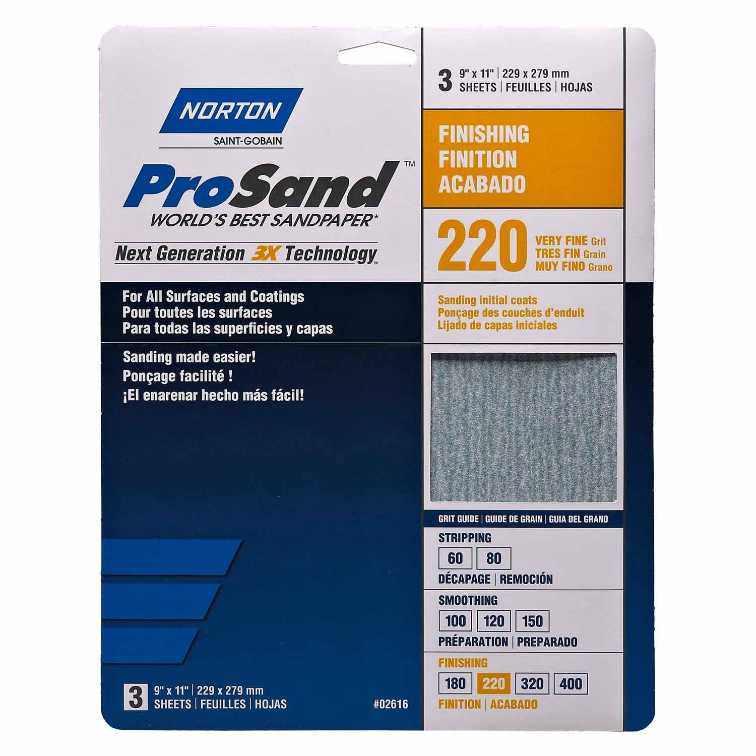 Premium Sand Paper Sheet 220 Grit