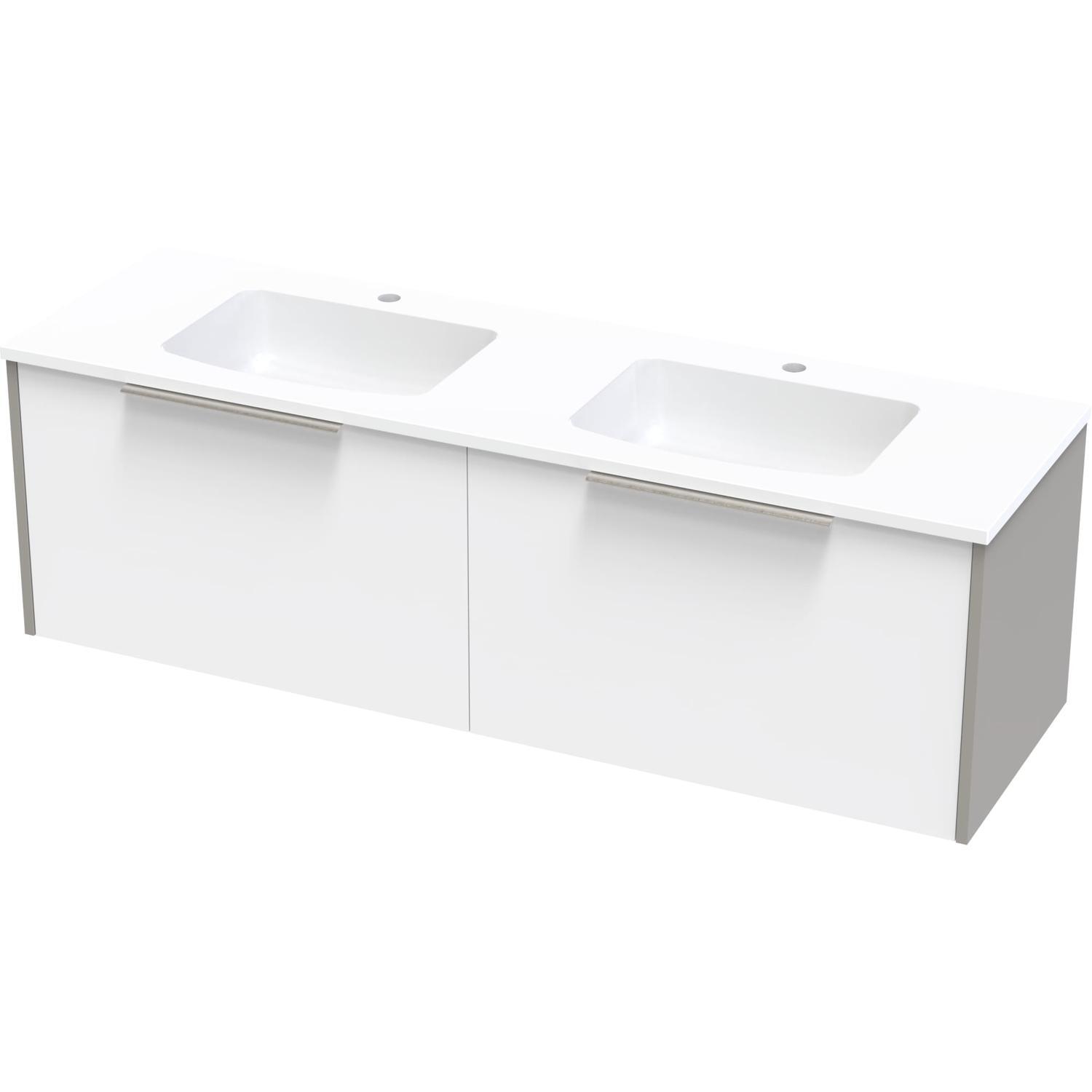 Nikau Grove 1500Db Single Drawer Ultra Gloss White/Colour