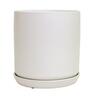 Indoor Adelle Pot and Saucer 6cm White