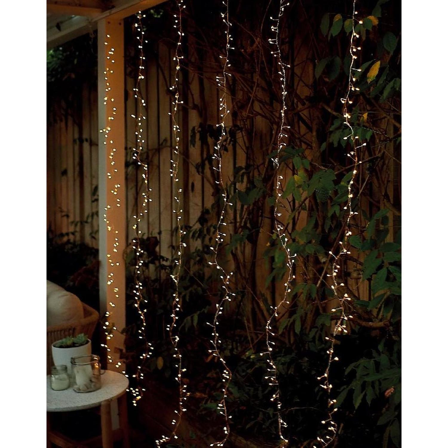 Curtain Rain Lights  Lighted wire length: 1.8m / Solar powered Warm white