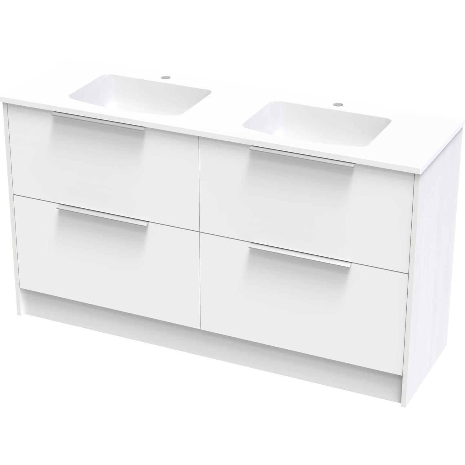 Nikau Grove 1500Db Double Drawer Floor Ultra Gloss White/Colour