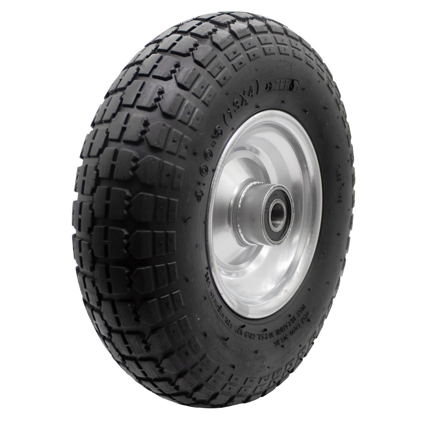 Pneumatic Wheel   4.00 x 6  Black