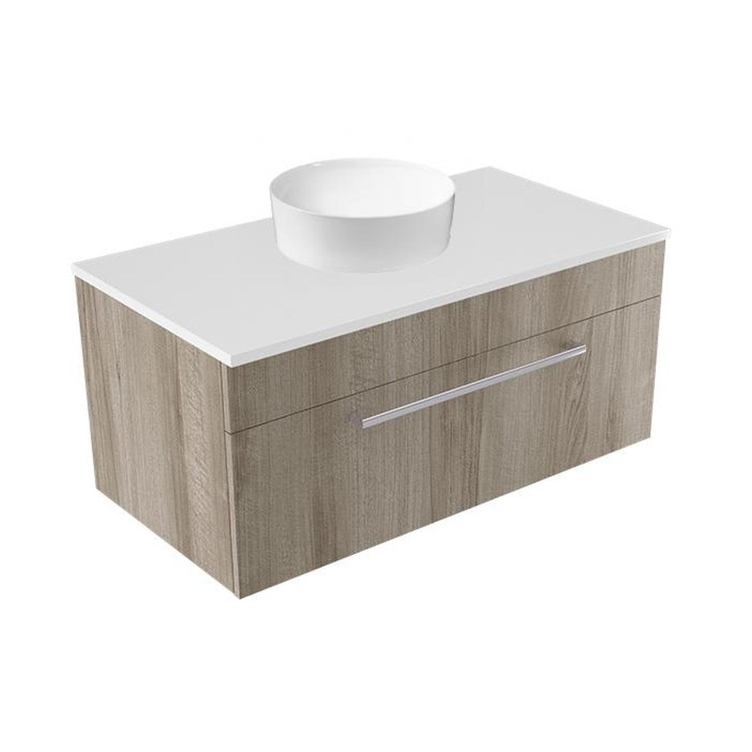 Calais Wall Vanity 900mm Ashen Walnut
