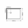 Capricorn Square Shower Flat Wall Left Hand Tray with 3 Panel Stacker Door