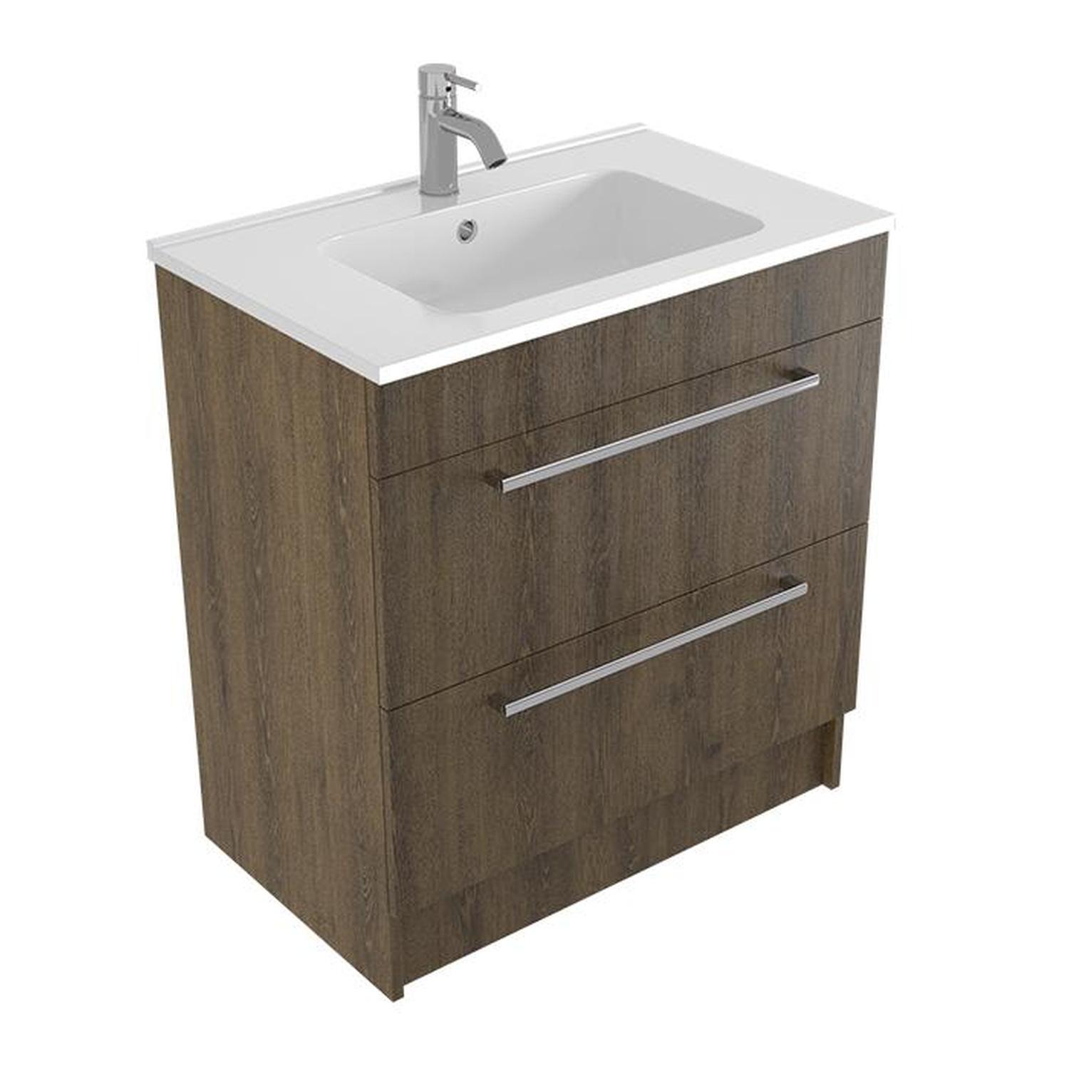 Floor Vanity 750mm Smokey Oak