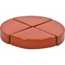 Glazed Round Pot Feet Orange