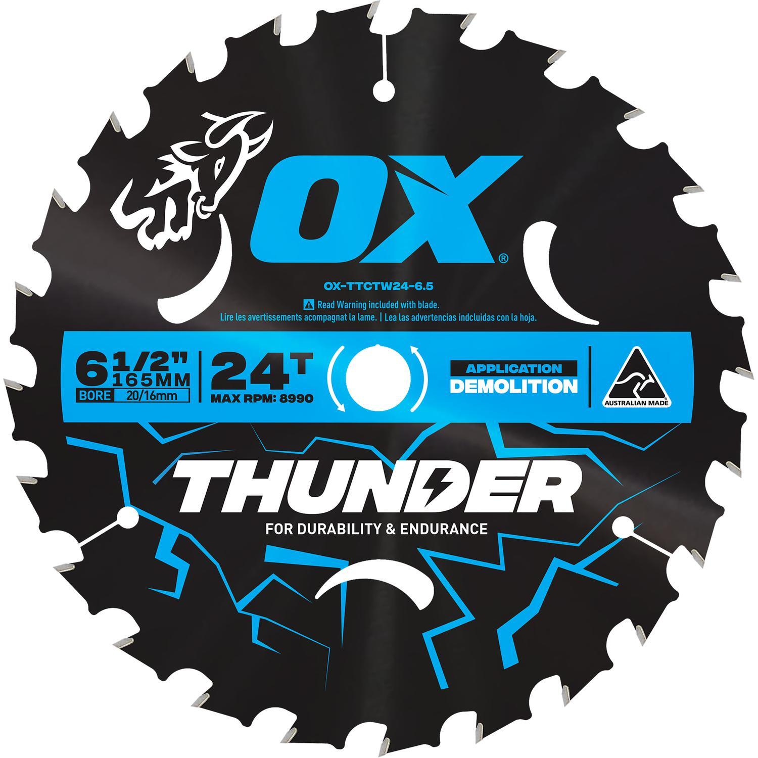 Thunder Circular Saw Blade 24T 165mm Black