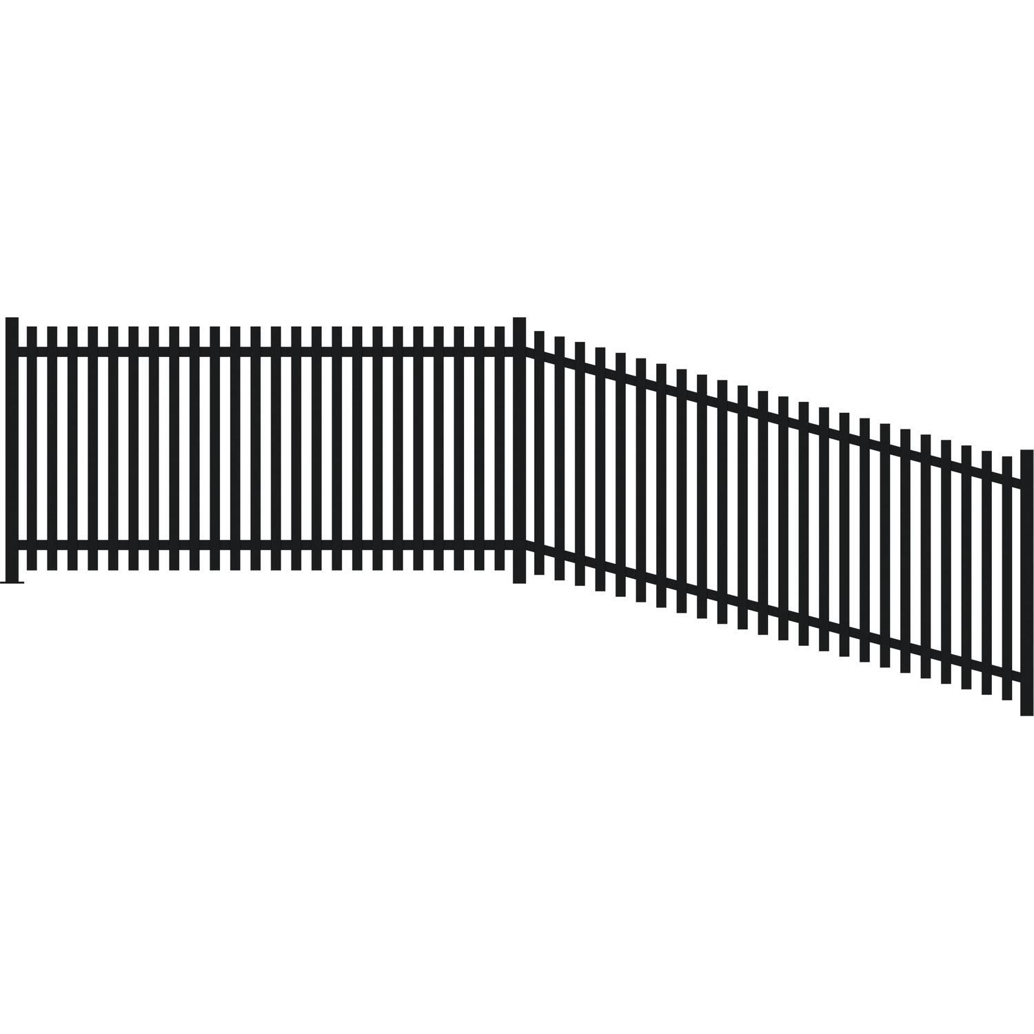Alpha Aluminium Fence Panel  H:1200mm W:2430mm Black