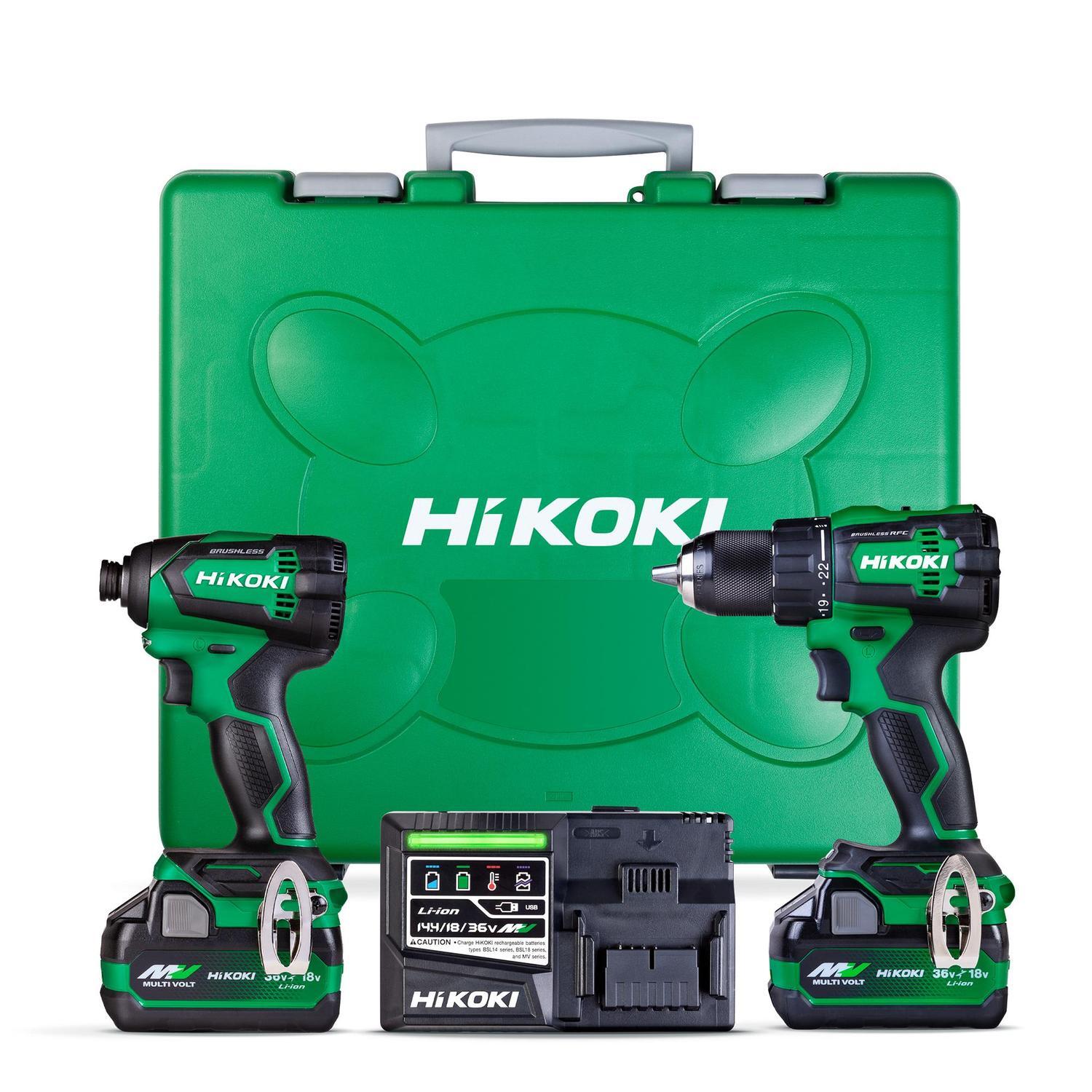 Brushless Impact Drill & Impact Driver Kit 18 Volt Green/Black