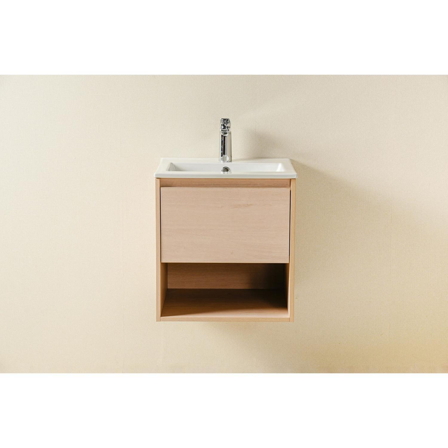 Bree Wall Hung Vanity 505mm Light Oak