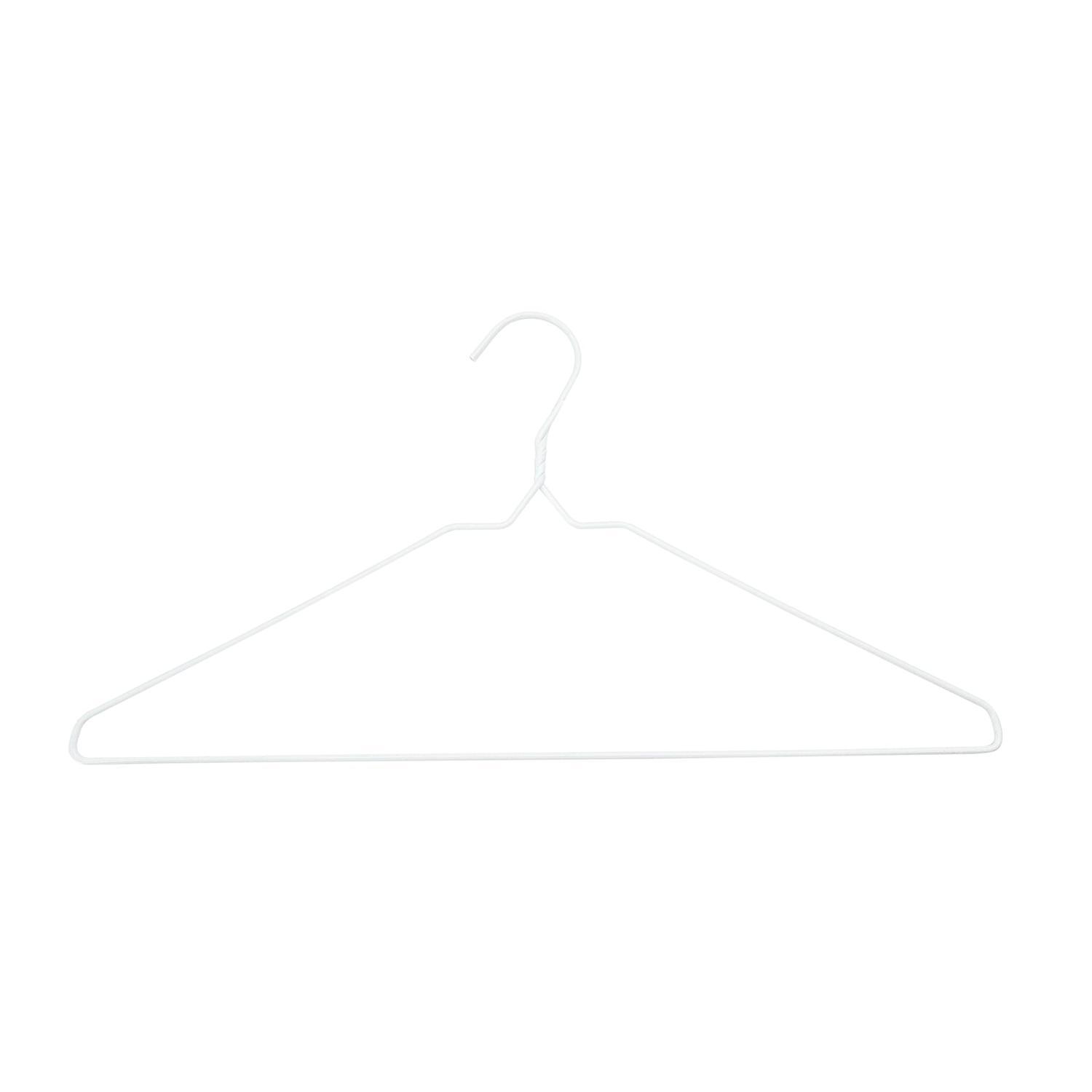 Coat Hanger Wire PE White 10 Pack