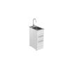Double Drawer Laundry Tub 350mm White