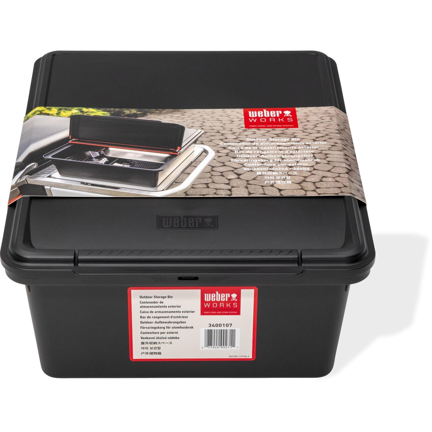 Works Outdoor Storage Bin Black