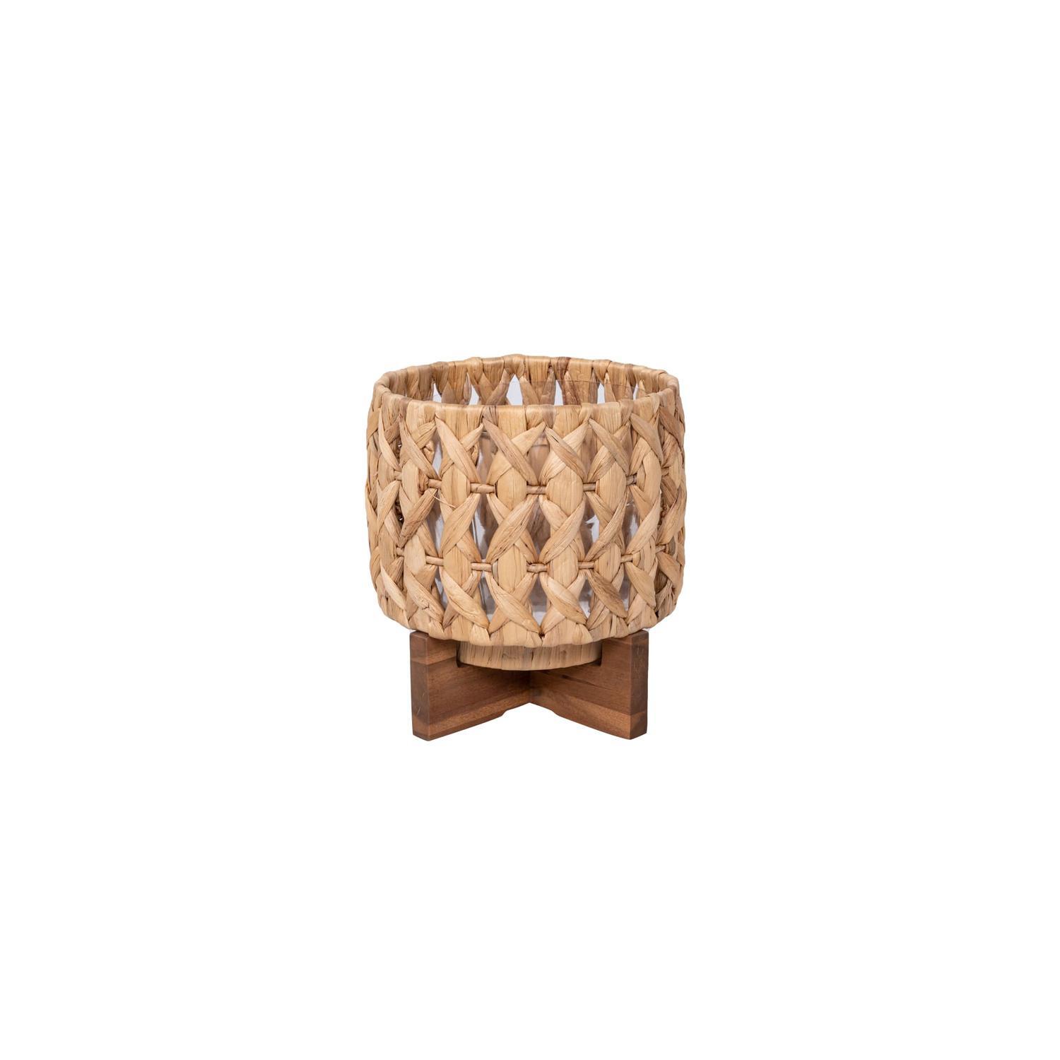 Water Hyacinth Indoor Pot with Stand