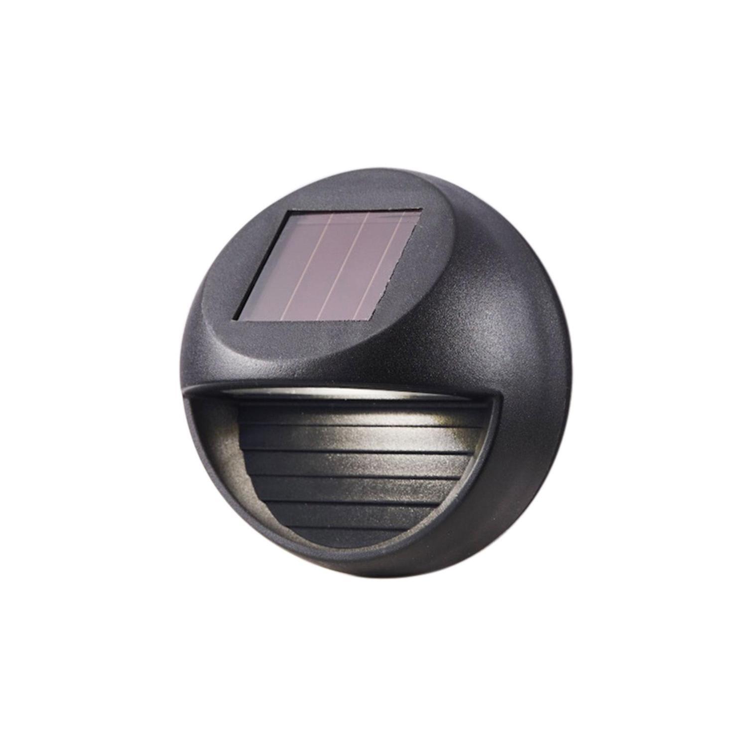 Solar fence disc light