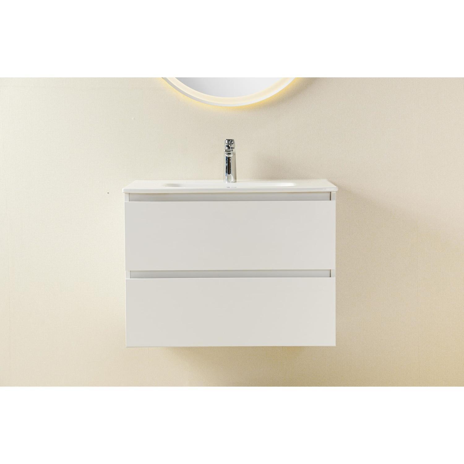 Bianca Wall Hung Vanity 760mm White