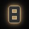 StreetGlo Solar Illuminated Number - Eight