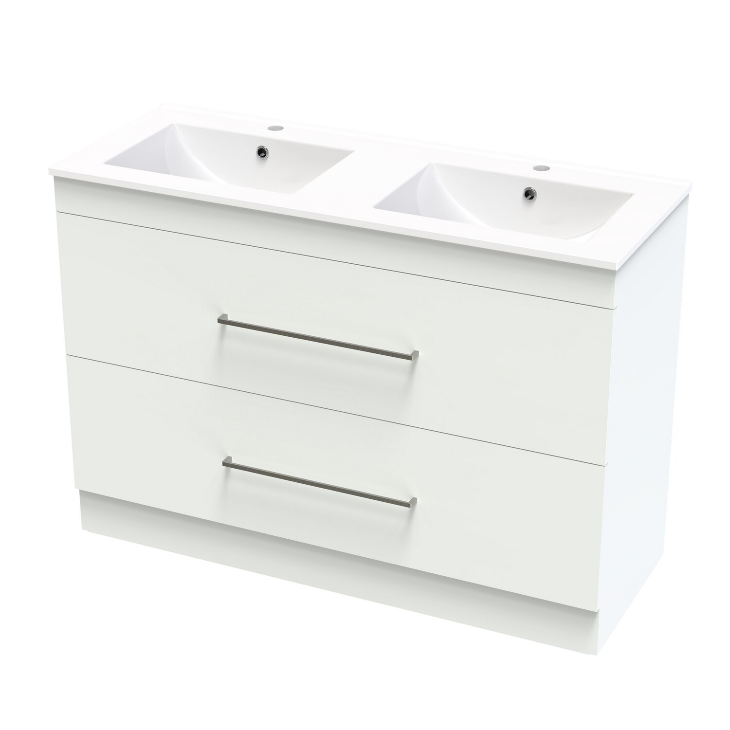 Cashmere Double Drawer Double Bowl Floor Standing Vanity