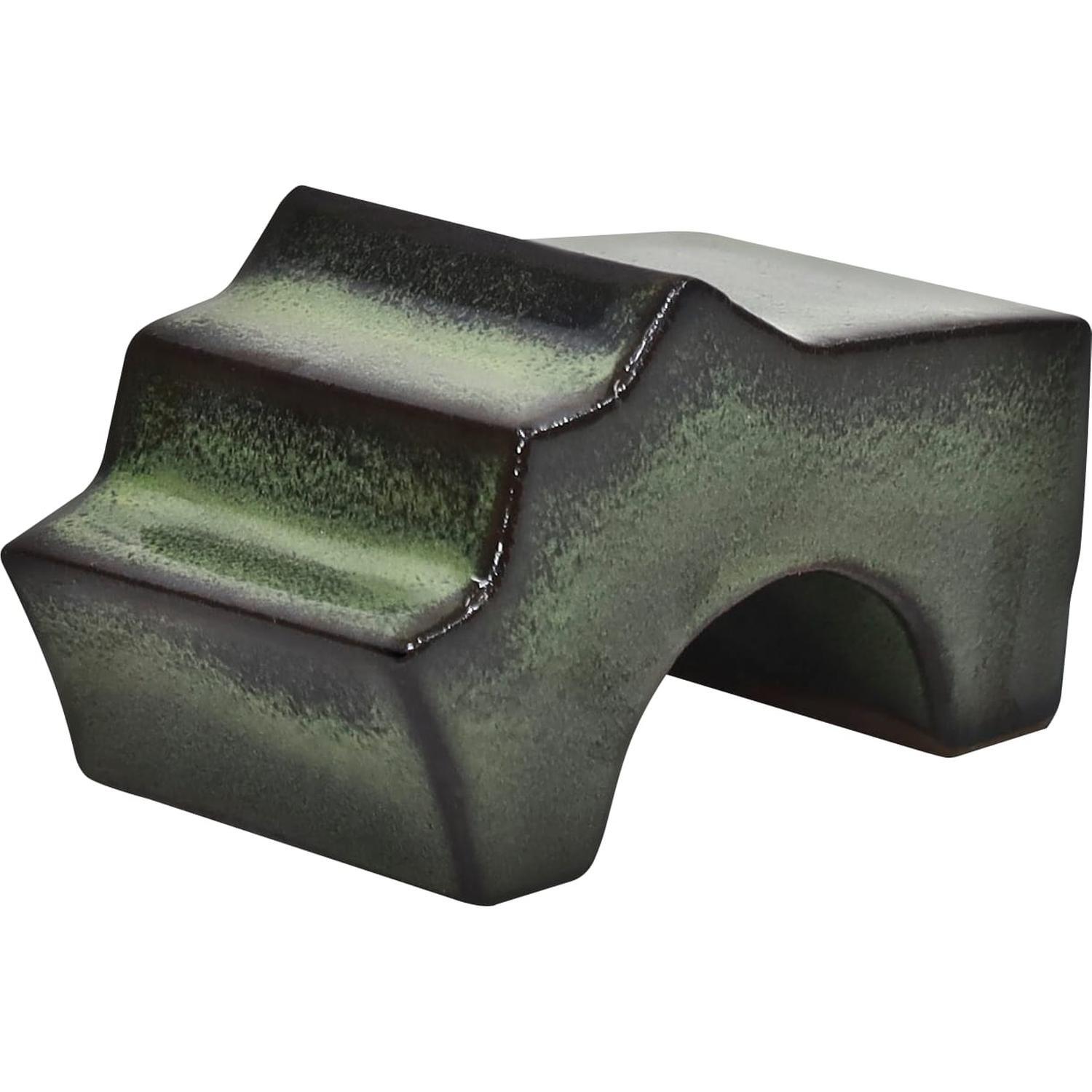 Glazed Pot Feet Forest Green