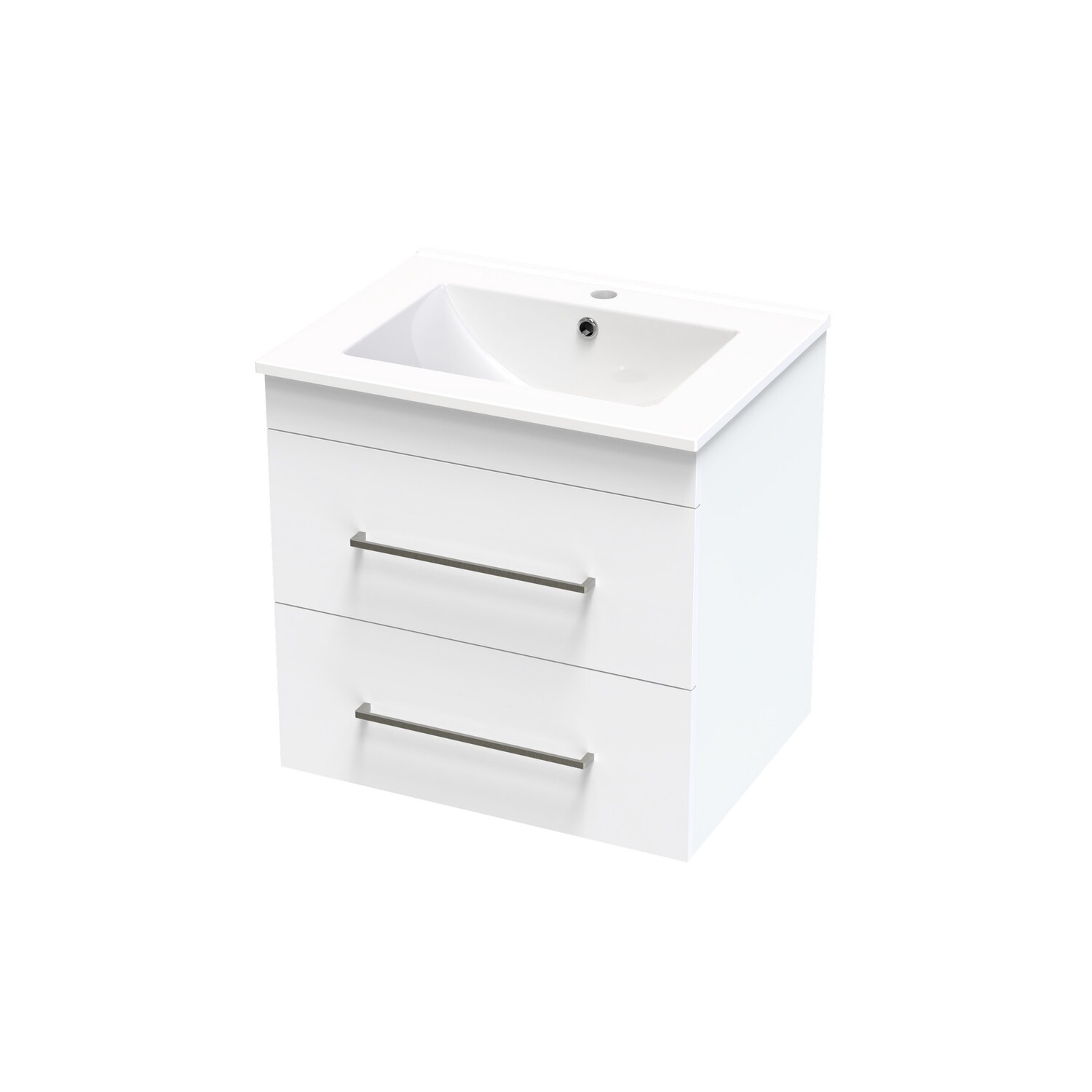 Cashmere Valley 600 Double Drawer Wall Ultra Gloss White