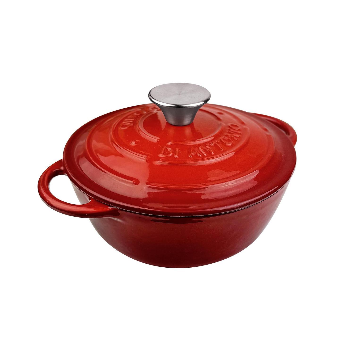 Casserole Dish Cast Iron 200mm Red