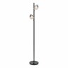 Sara 2 Light Floor Lamp E27 2x 28 Watt Black