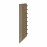 WPC Tile Ramp - Right Corner L:370mm, W:73mm, H:22mm Mocha