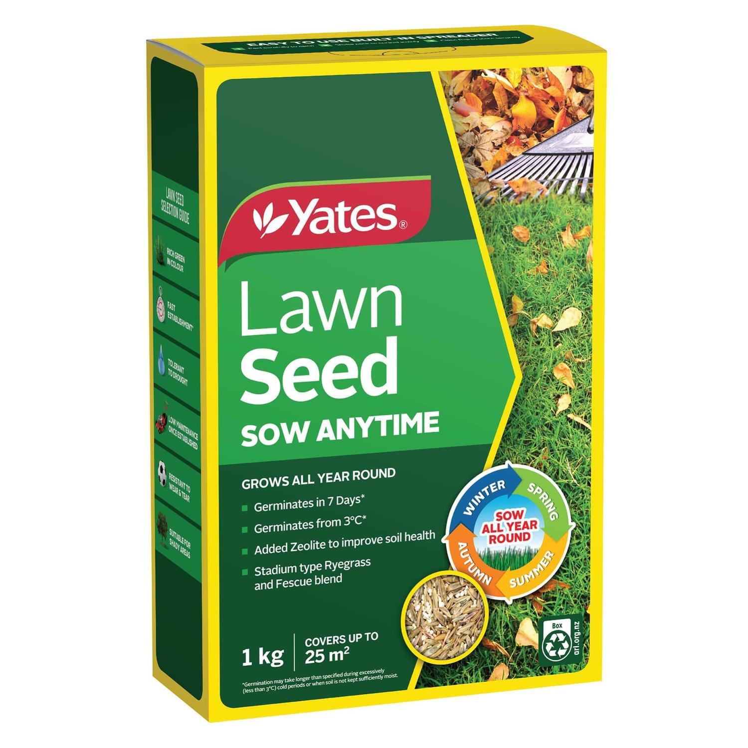 Yates Lawn Seed Sow Anytime 1kg