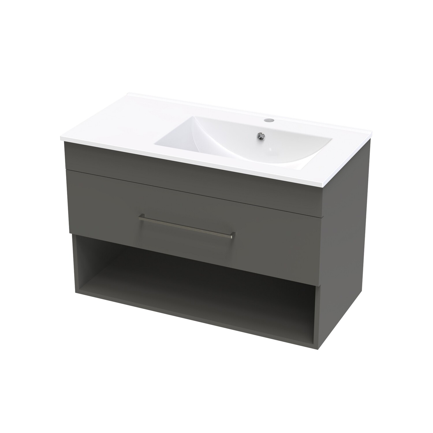Cashmere Valley 900 Right Hand Bowl Drawer Open Colour