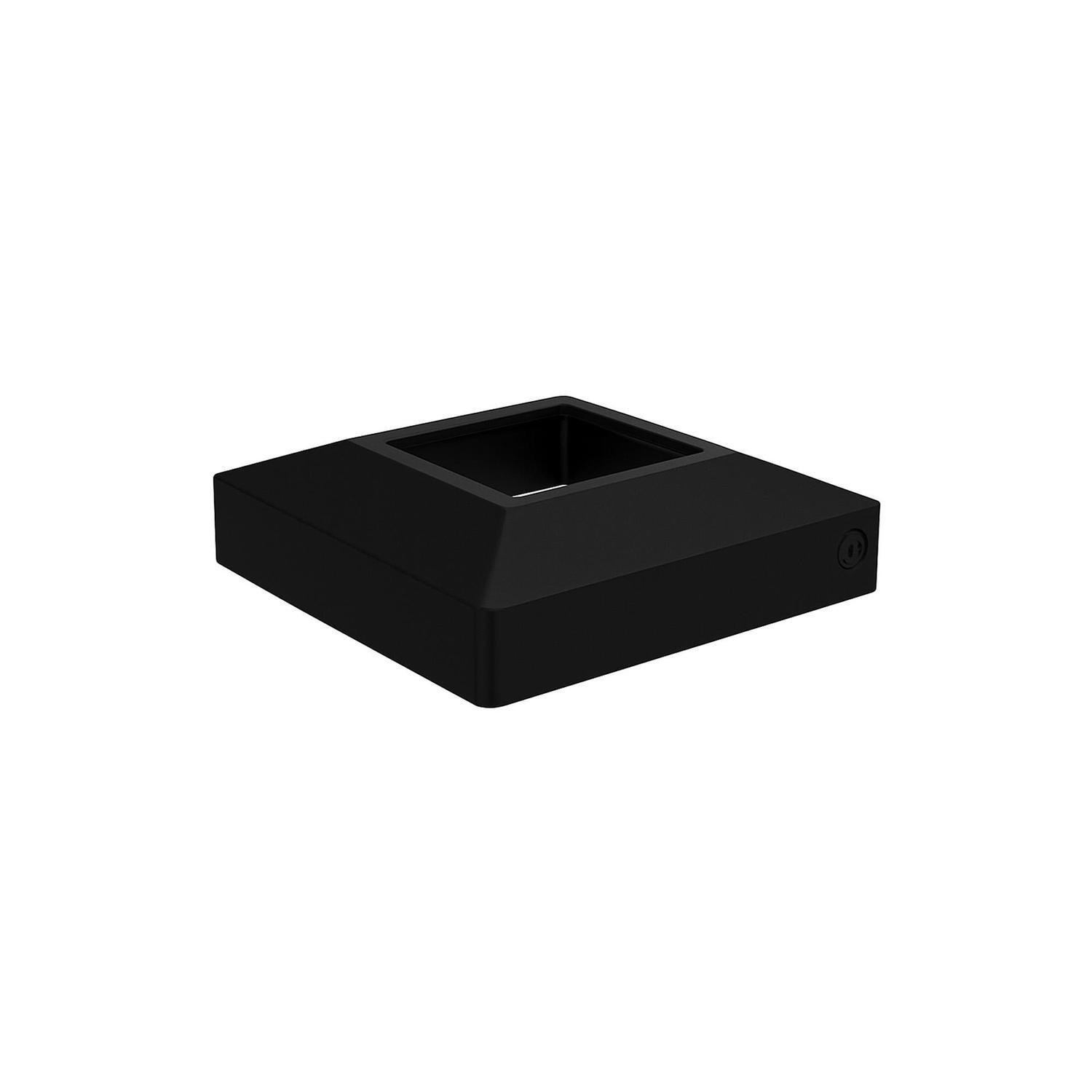 Xpress Fence 2 Part Domical Base Plate Cover  (Suits 50mm Post) Satin Black