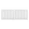 Aluminium Modern Picket Driveway Gate W: 1470mm, H: 1200mm, D: 56mm White