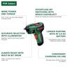 4.0V Cordless Screwdriver with 12 x Intergrated Screwdriver Bits (PSR Select)