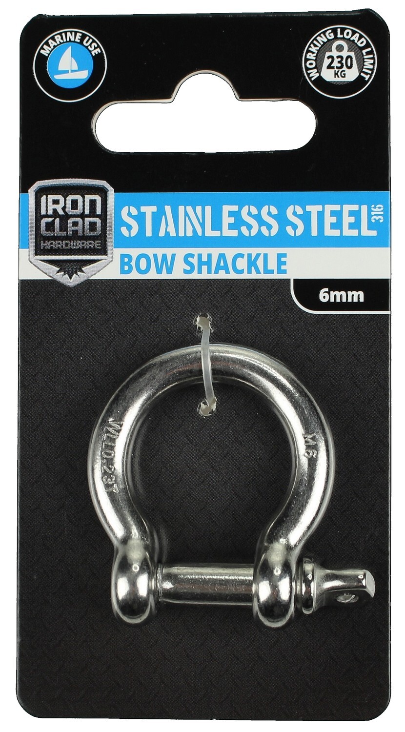 Bow Shackle 6mm Stainless Steel 316