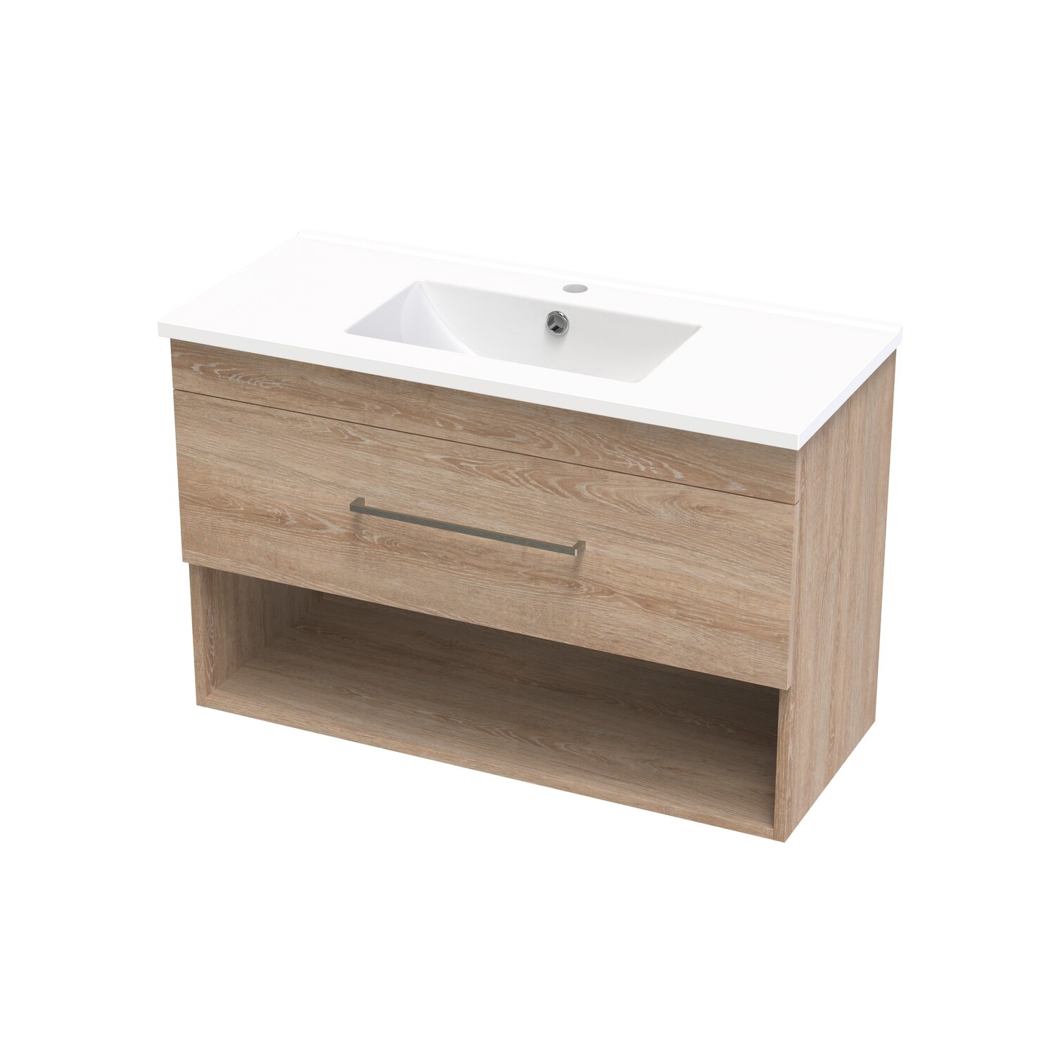 Cashmere Slim Drawer Open Wall Hung Vanity