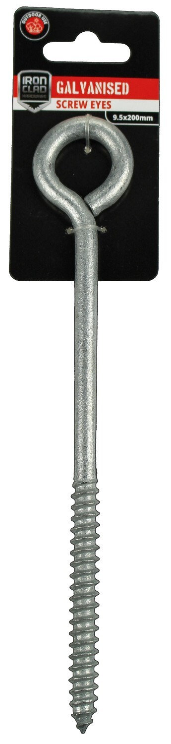 Screw Eye 9.5x200mm Galvanised