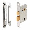 Lock Kit 3 Lever Rebated H: 155mm, W: 24mm, D: 78mm Bright Chrome Plate