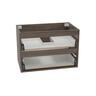 Wall Hung Vanity Cabinet 2 Drawer 750mm Charred Walnut