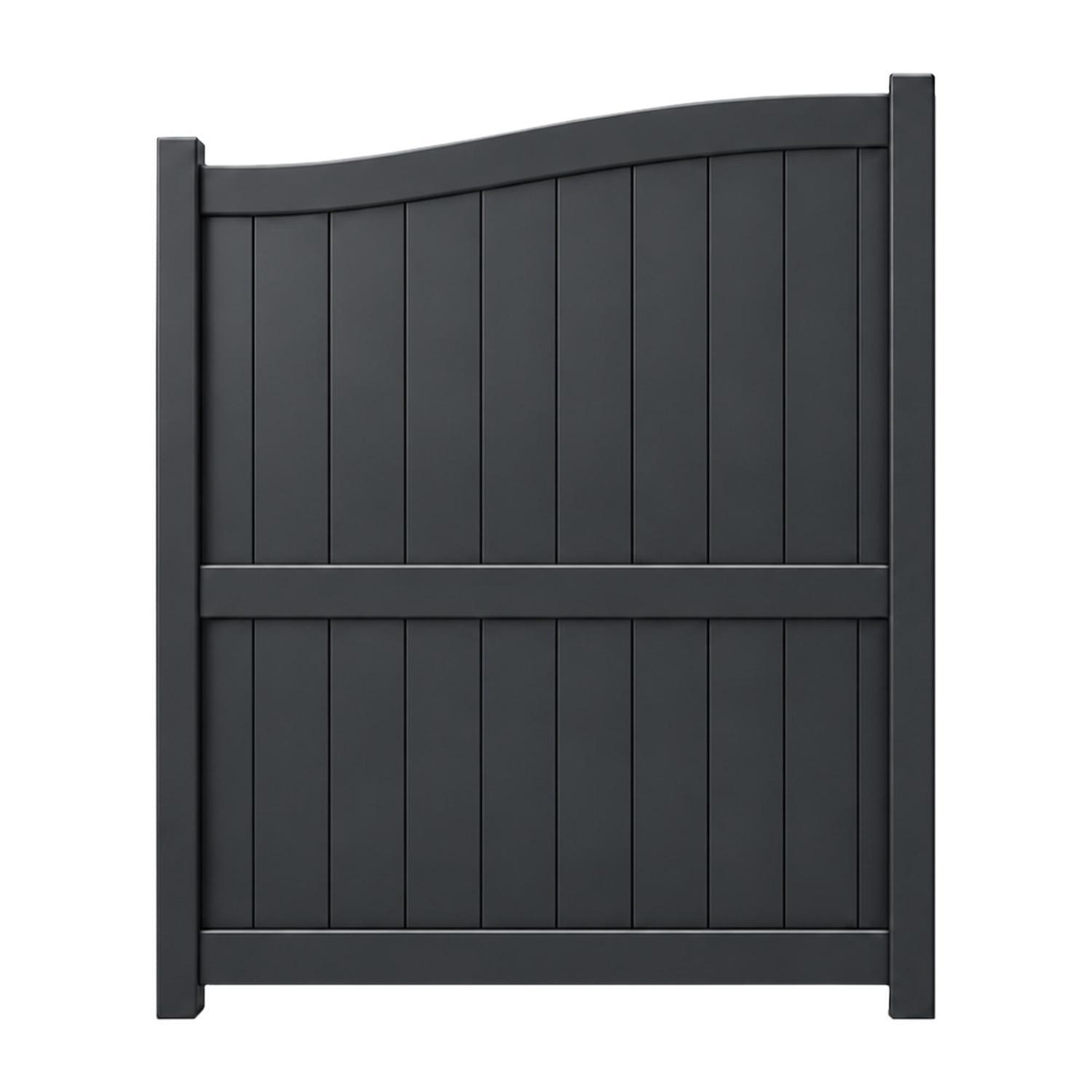 Valla Series Curve Driveway Gate H:1800mm x W:1500mm Black
