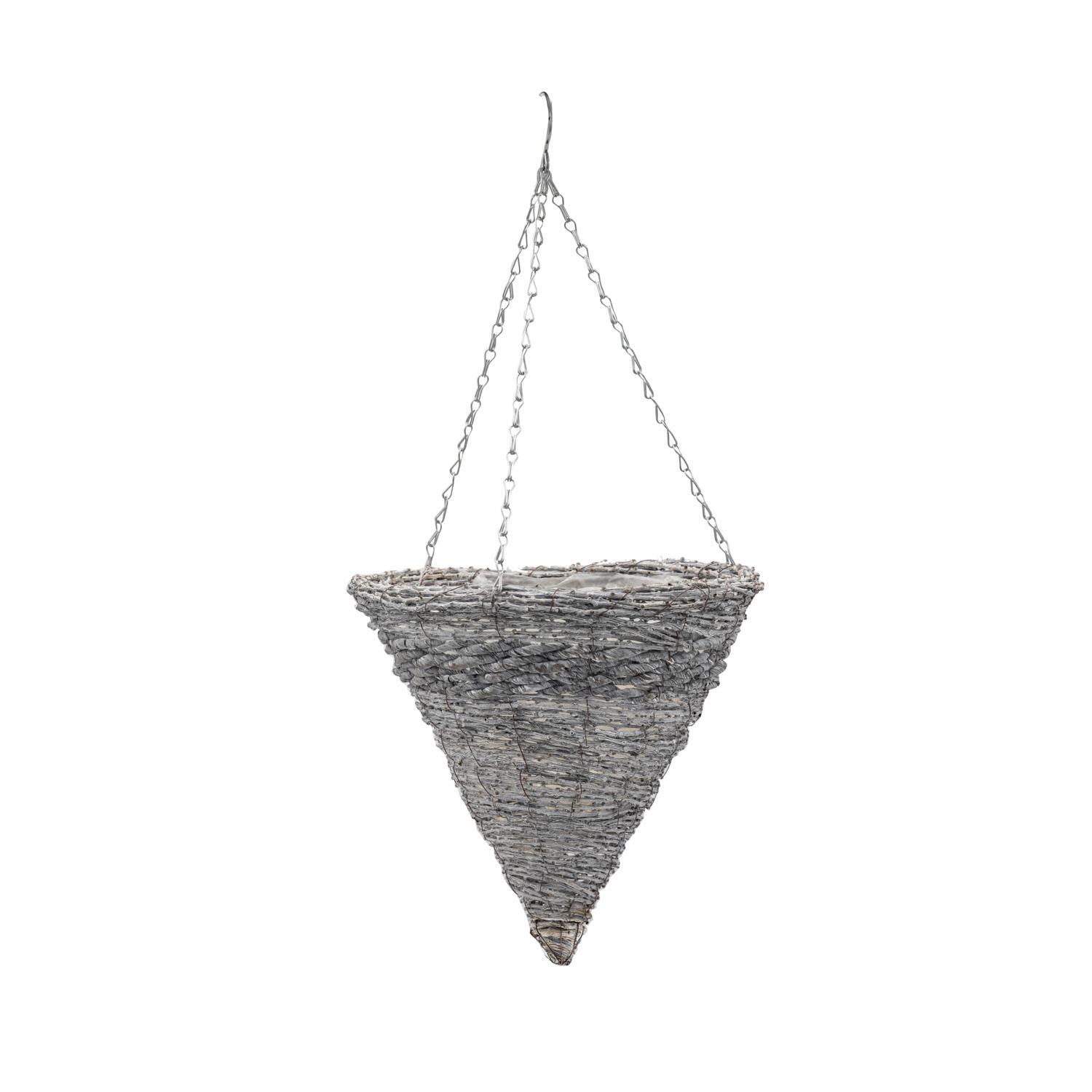 Rattan Cone Hanging Basket