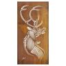 SmartScreen Roaring Stag Decorative Screen 600 x 1200mm Rust Steel