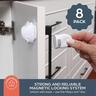 Adhesive Mag Lock 8 Locks/1 Key White