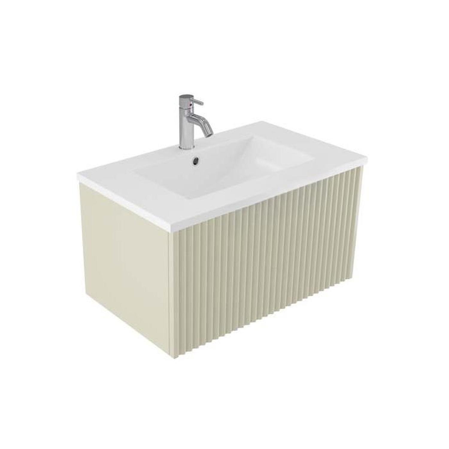 Wave Wall Hung Vanity 750mm Sabbia