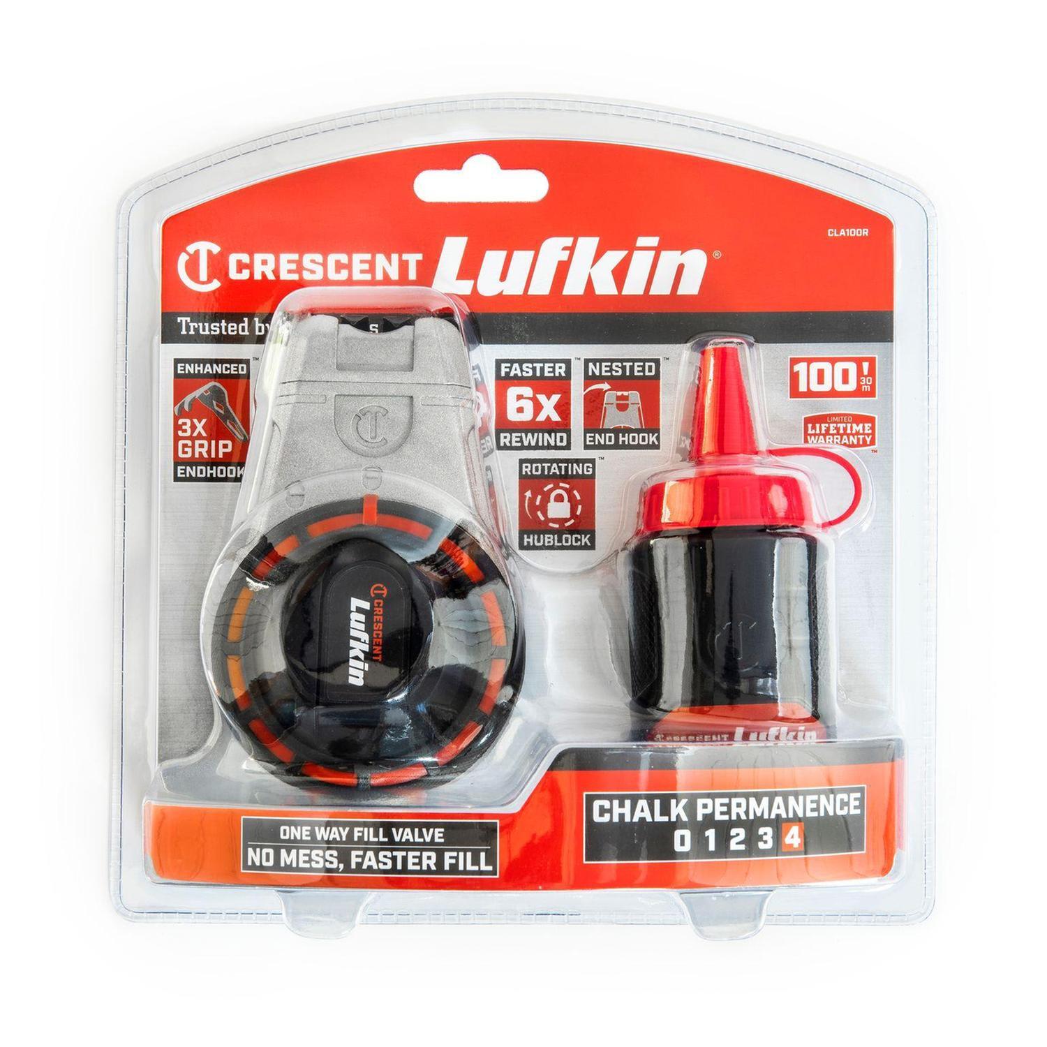 Aluminium Reel with Red Chalk 85g/3oz 30 Metre Red/Black