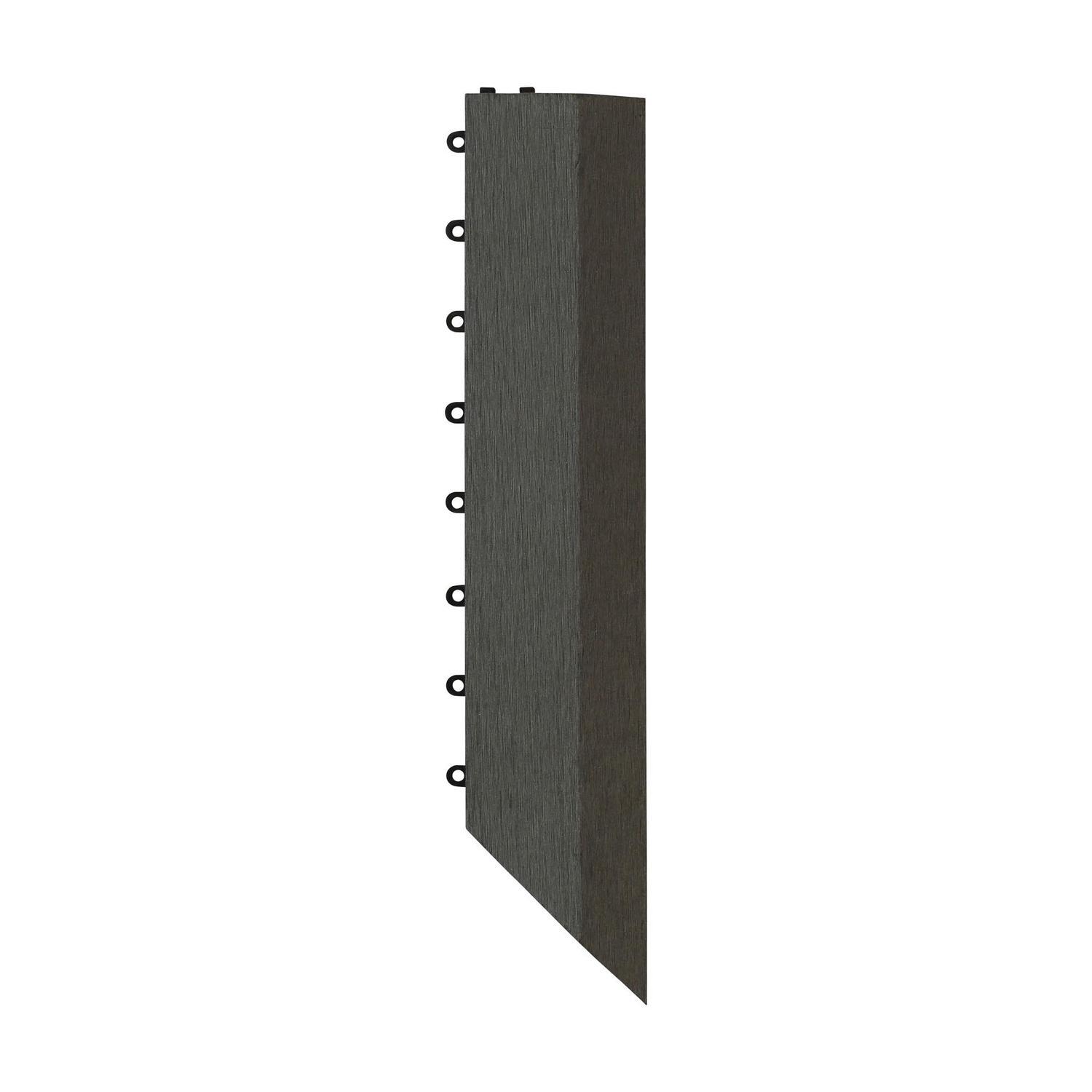 WPC Tile Ramp - Left Corner L:370mm, W:73mm, H:22mm Graphite