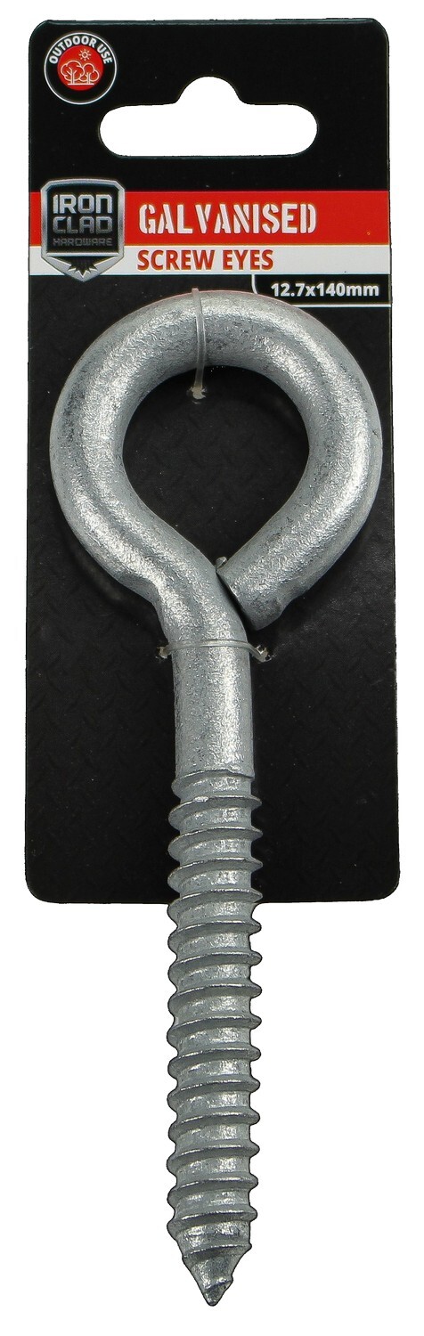 Screw Eye 12.7x140mm Galvanised