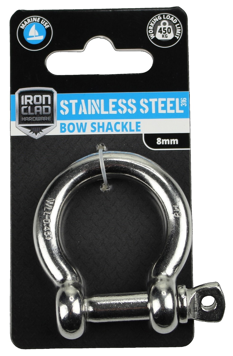 Bow Shackle 8mm Stainless Steel 316
