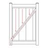 Vinyl Gate H: 1750mm, W: 1200mm, D: 100mm White