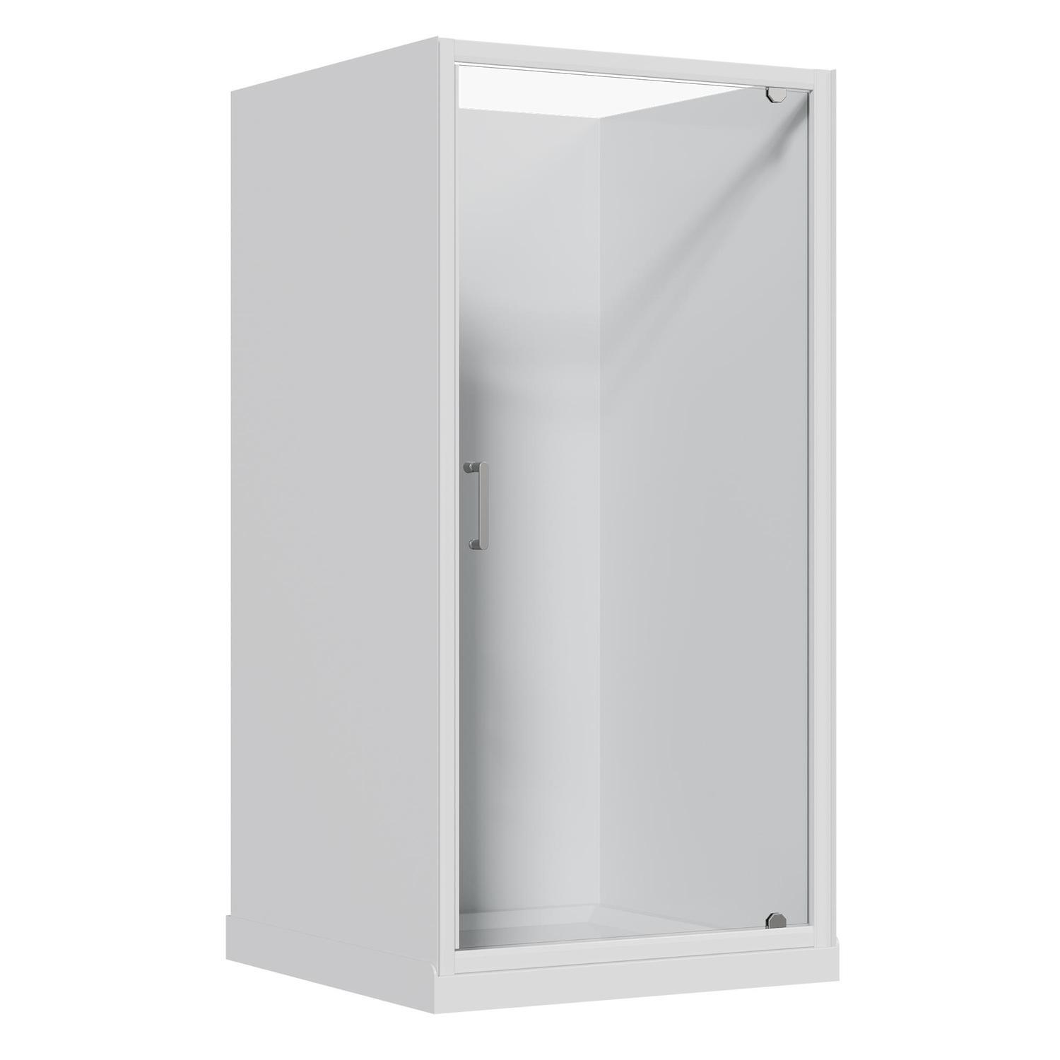 Alcove Flat Wall Acrylic Shower 1000 x 1000 x 1965mm White