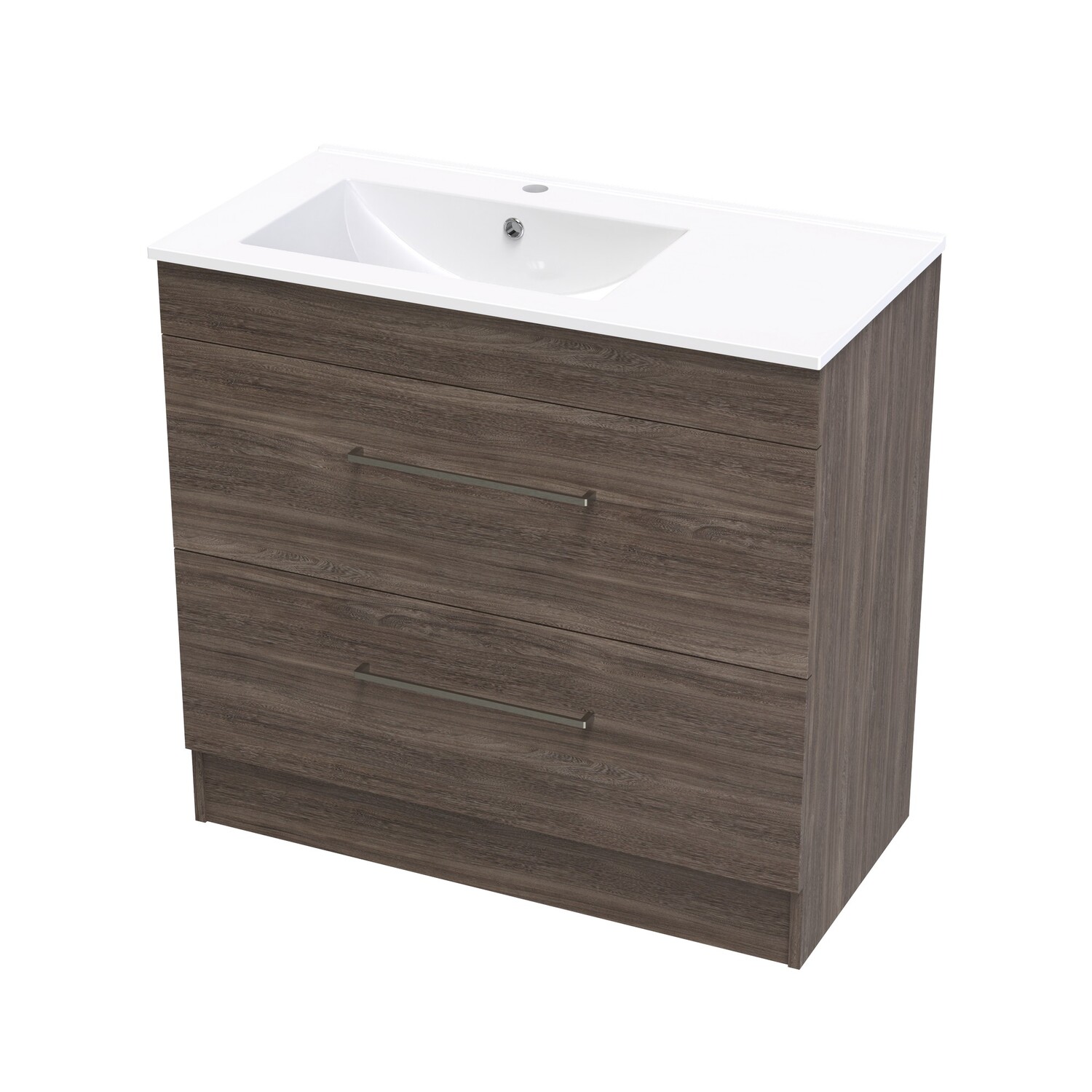 Cashmere Valley 900 Left Hand Bowl Double Drawer Floor Colour